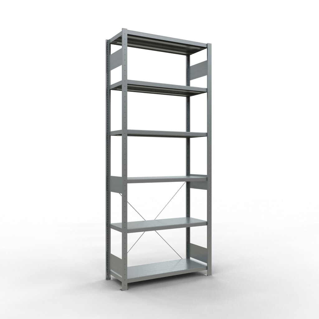 Illustration du produit: SCHULTE Rayonnage à tablettes galvanisé, charge par tablette 330 kg, HxlxP 2 500 x 1 060 x 436 mm