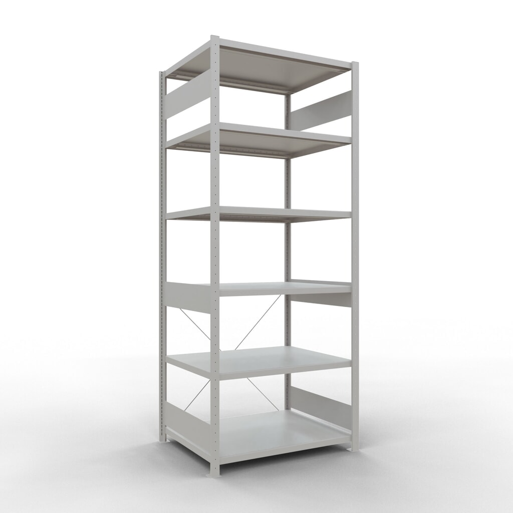 Illustration du produit: SCHULTE Rayonnage à tablettes gris clair, charge par tablette 330 kg, HxlxP 2 500 x 1 060 x 836 mm