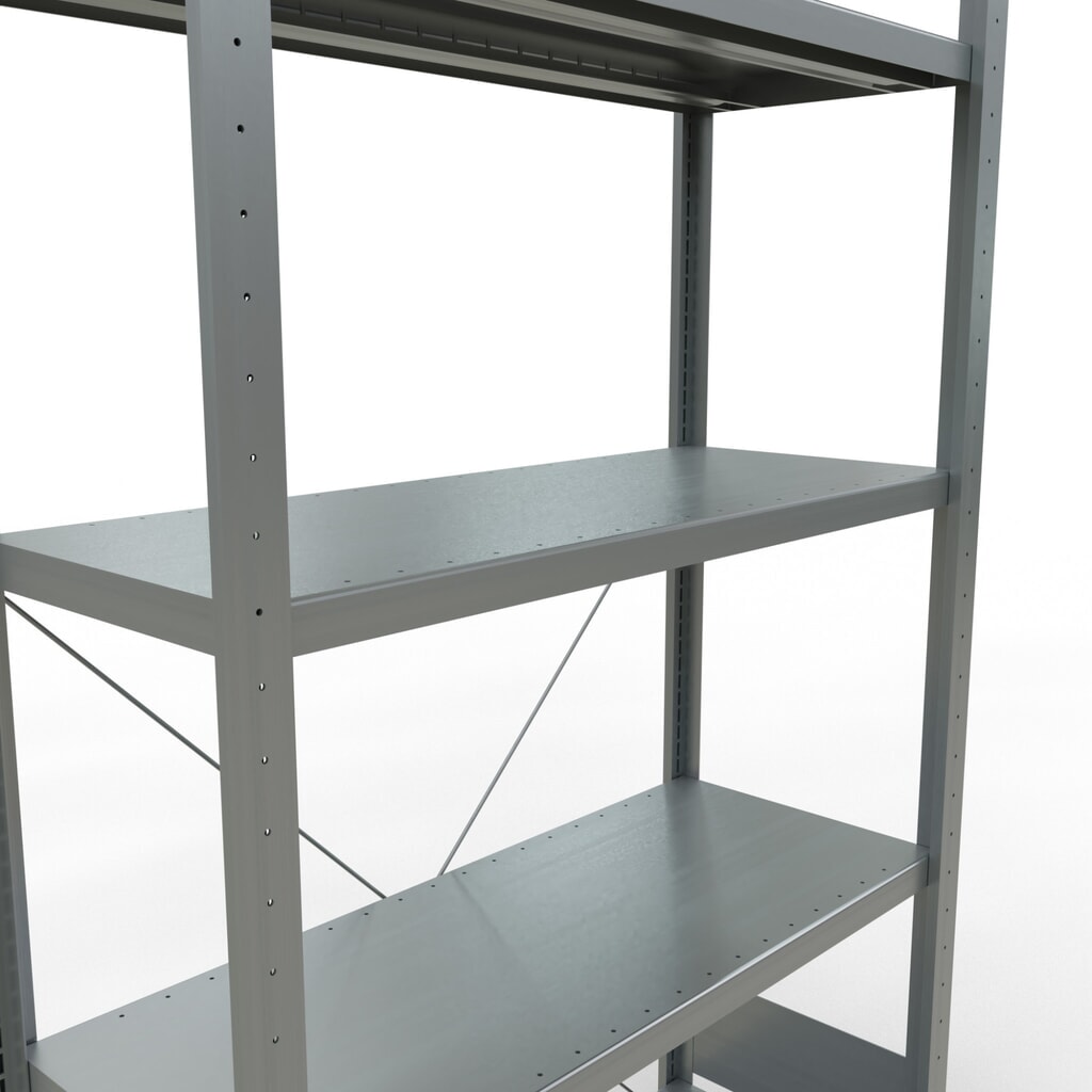 SCHULTE Rayonnage à tablettes galvanisé avec 5 tablettes en tôle d’acier, charge par tablette 330 kg, HxlxP 2 000 x 1 060 x 436 mm N° de l'image du produit 5 : SCHULTE Rayonnage à tablettes galvanisé avec 5 tablettes en tôle d’acier, charge par tablette 330 kg, HxlxP 2 000 x 1 060 x 436 mm