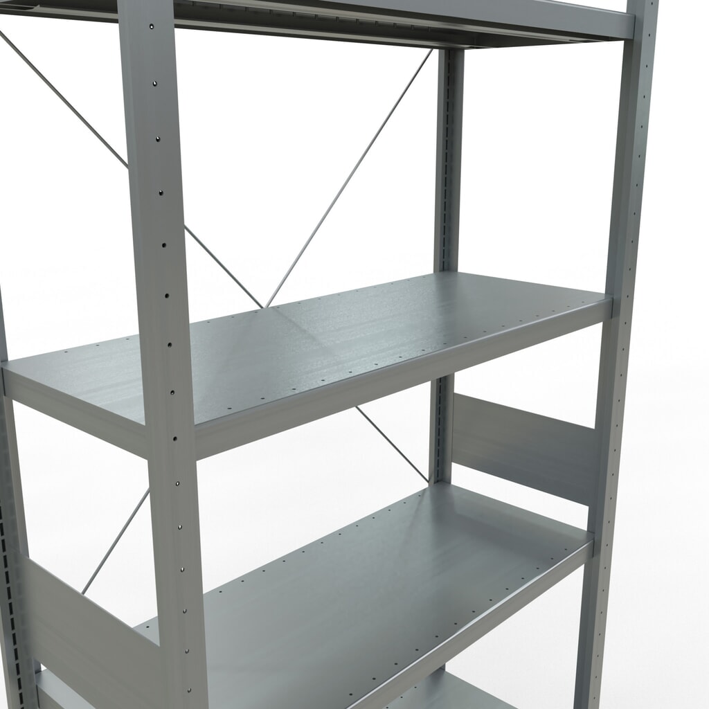 SCHULTE Rayonnage à tablettes galvanisé, charge par tablette 330 kg, HxlxP 3 000 x 1 060 x 436 mm N° de l'image du produit 5 : SCHULTE Rayonnage à tablettes galvanisé, charge par tablette 330 kg, HxlxP 3 000 x 1 060 x 436 mm