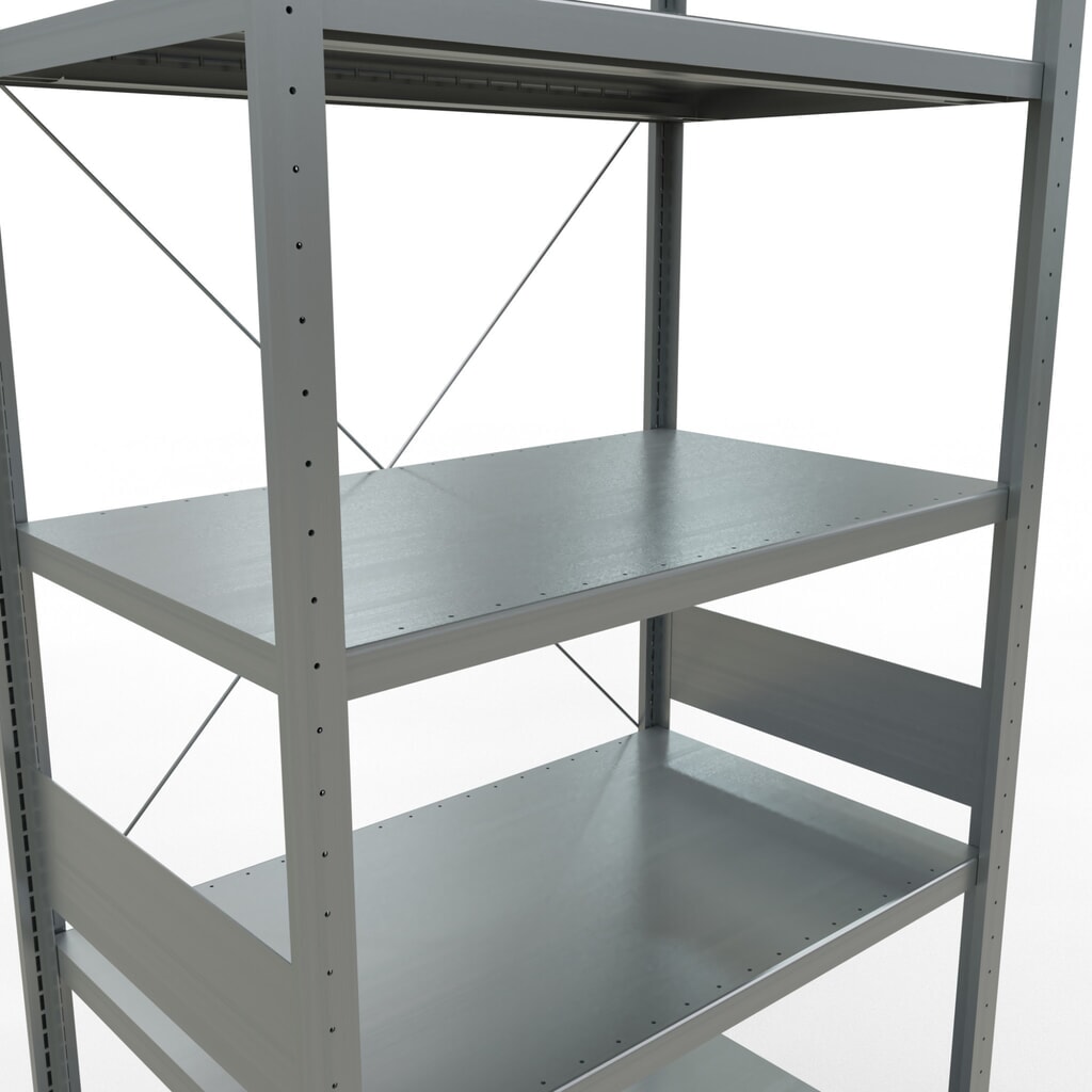 SCHULTE Rayonnage à tablettes galvanisé, charge par tablette 330 kg, HxlxP 3 000 x 1 060 x 636 mm N° de l'image du produit 5 : SCHULTE Rayonnage à tablettes galvanisé, charge par tablette 330 kg, HxlxP 3 000 x 1 060 x 636 mm