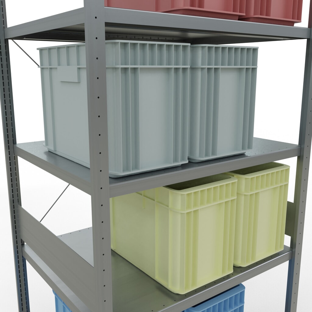 N° de l'image du produit 4 : SCHULTE Rayonnage à tablettes galvanisé, charge par tablette 330 kg, HxlxP 3 000 x 1 060 x 836 mm