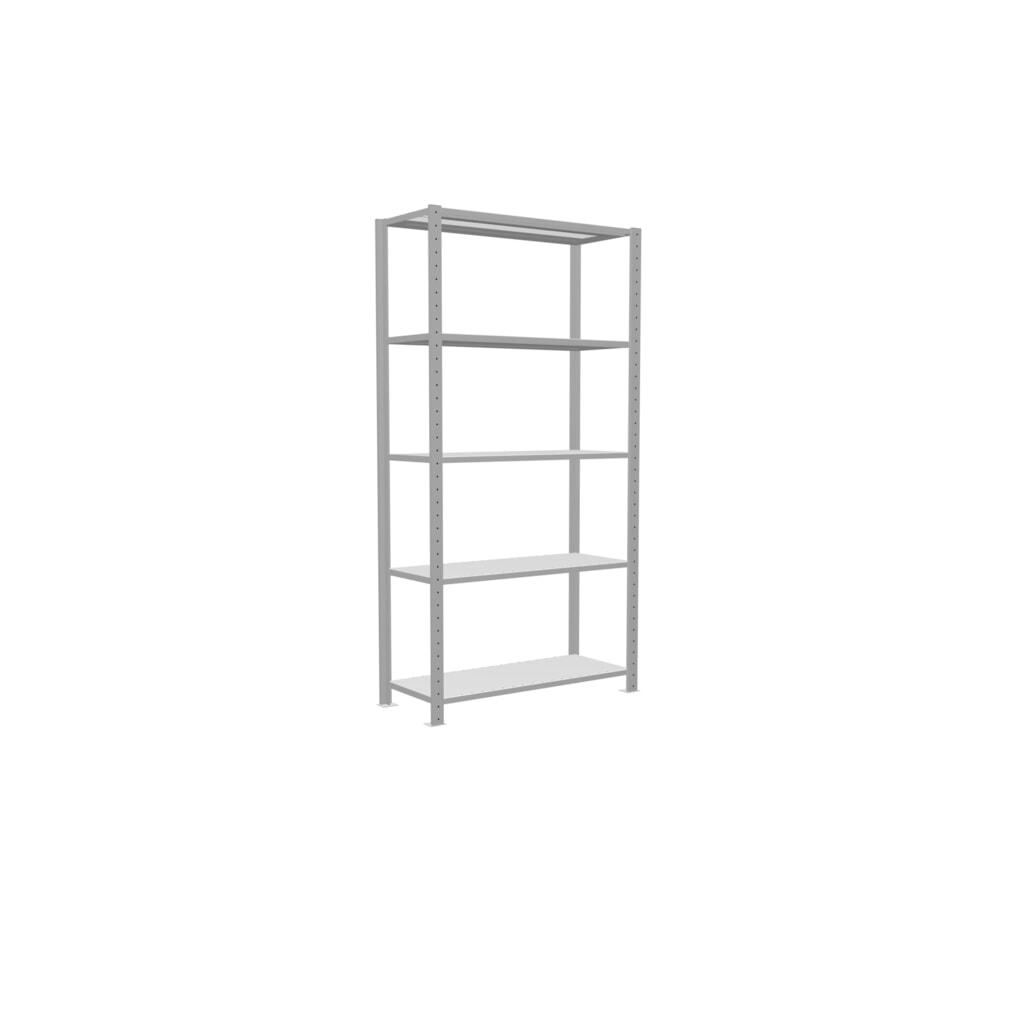 SCHULTE Rayonnage à tablettes gris clair avec 5 tablettes en tôle d’acier, charge par tablette 330 kg, HxlxP 2 000 x 1 060 x 436 mm N° de l'image du produit 2 : SCHULTE Rayonnage à tablettes gris clair avec 5 tablettes en tôle d’acier, charge par tablette 330 kg, HxlxP 2 000 x 1 060 x 436 mm