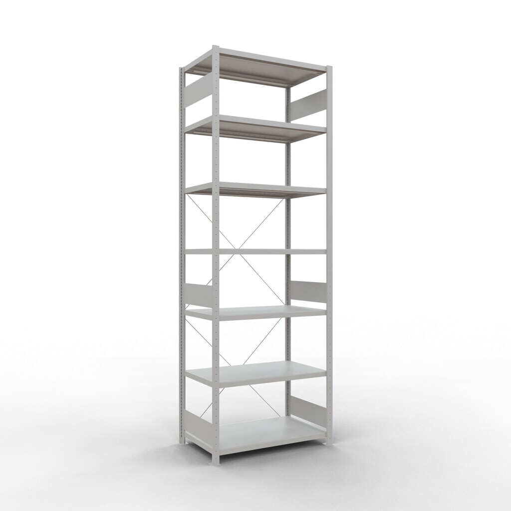 Illustration du produit: SCHULTE Rayonnage à tablettes gris clair, charge par tablette 330 kg, HxlxP 3 000 x 1 060 x 636 mm