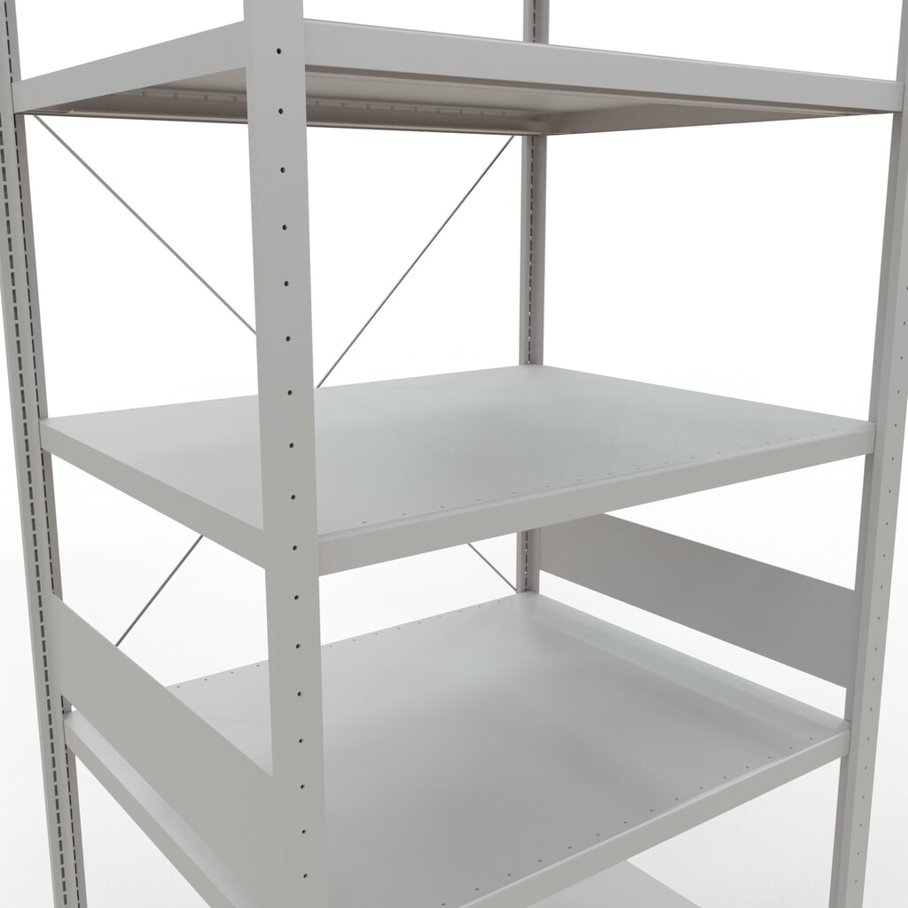 SCHULTE Rayonnage à tablettes gris clair, charge par tablette 330 kg, HxlxP 3 000 x 1 060 x 836 mm N° de l'image du produit 5 : SCHULTE Rayonnage à tablettes gris clair, charge par tablette 330 kg, HxlxP 3 000 x 1 060 x 836 mm