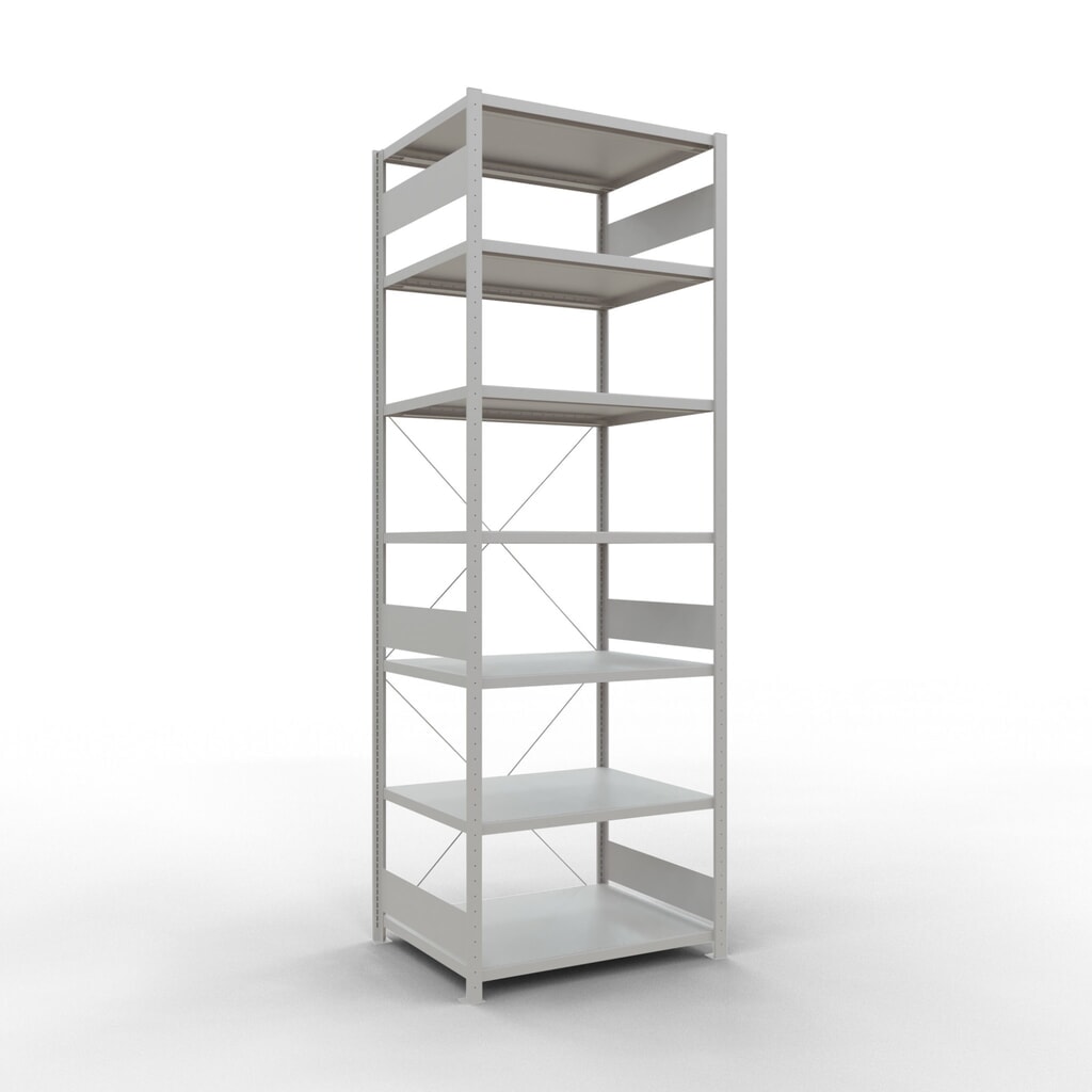 Illustration du produit: SCHULTE Rayonnage à tablettes gris clair, charge par tablette 330 kg, HxlxP 3 000 x 1 060 x 836 mm