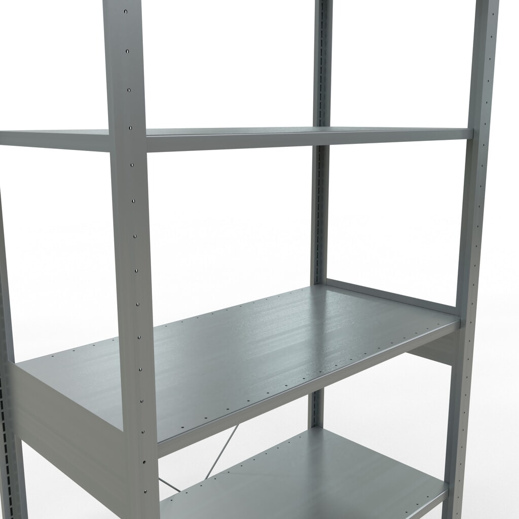 N° de l'image du produit 5 : SCHULTE Rayonnage à tablettes galvanisé, charge par tablette 150 kg, HxlxP 2 500 x 1 060 x 536 mm