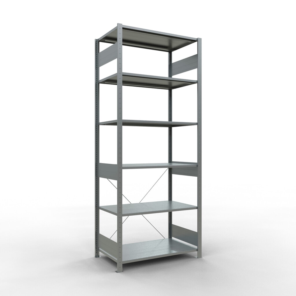 Illustration du produit: SCHULTE Rayonnage à tablettes galvanisé, charge par tablette 150 kg, HxlxP 2 500 x 1 060 x 636 mm