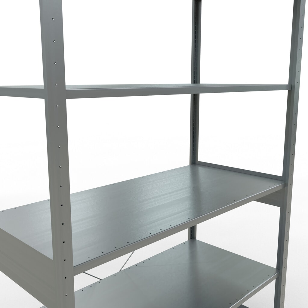 N° de l'image du produit 5 : SCHULTE Rayonnage à tablettes galvanisé, charge par tablette 150 kg, HxlxP 2 500 x 1 360 x 636 mm