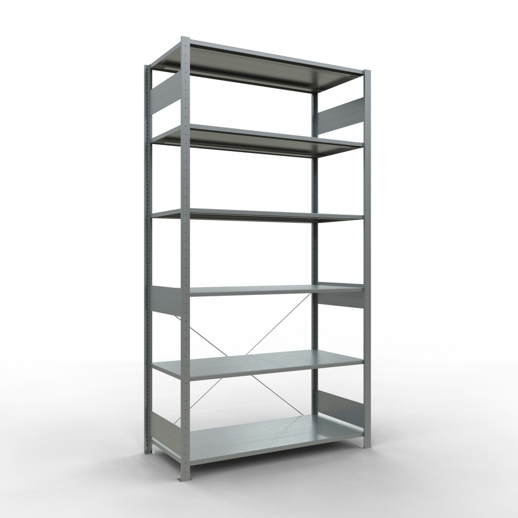 Illustration du produit: SCHULTE Rayonnage à tablettes galvanisé, charge par tablette 150 kg, HxlxP 2 500 x 1 360 x 636 mm