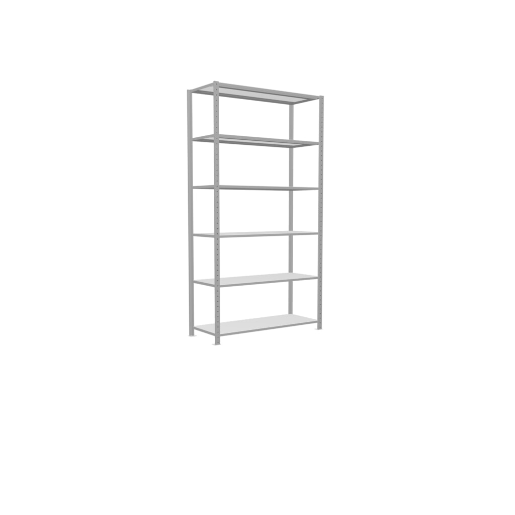 N° de l'image du produit 2 : SCHULTE Rayonnage à tablettes gris clair, charge par tablette 150 kg, HxlxP 2 500 x 1 360 x 536 mm