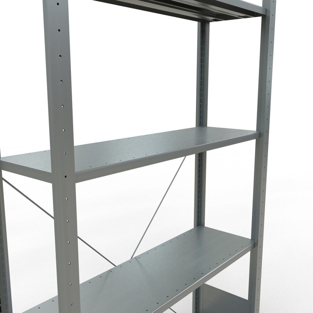 SCHULTE Rayonnage à tablettes galvanisé avec 5 tablettes en tôle d’acier, charge par tablette 150 kg, HxlxP 2 000 x 1 060 x 336 mm N° de l'image du produit 2 : SCHULTE Rayonnage à tablettes galvanisé avec 5 tablettes en tôle d’acier, charge par tablette 150 kg, HxlxP 2 000 x 1 060 x 336 mm