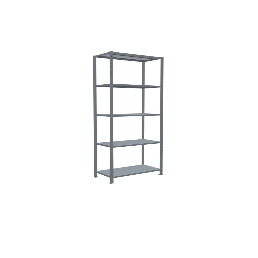 SCHULTE Rayonnage à tablettes galvanisé avec 5 tablettes en tôle d’acier, charge par tablette 150 kg, HxlxP 2 000 x 1 060 x 536 mm N° de l'image du produit 2 : SCHULTE Rayonnage à tablettes galvanisé avec 5 tablettes en tôle d’acier, charge par tablette 150 kg, HxlxP 2 000 x 1 060 x 536 mm