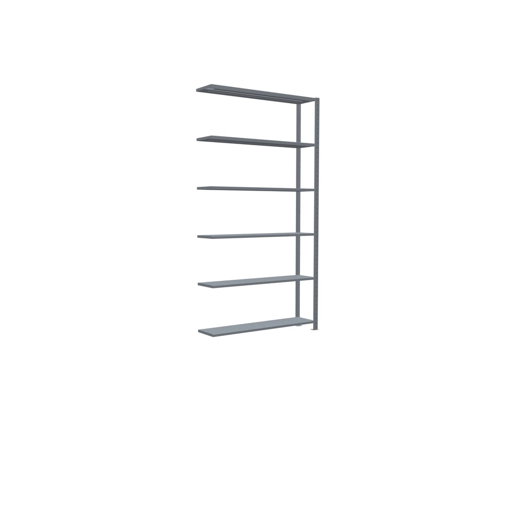 Rayonnage à tablettes SCHULTE, système enfichable, travée auxiliaire, CT 150 kg, galvanisé, H x l x P 2 500 x 1 300 x 300 mm N° de l'image du produit 2 : Rayonnage à tablettes SCHULTE, système enfichable, travée auxiliaire, CT 150 kg, galvanisé, H x l x P 2 500 x 1 300 x 300 mm