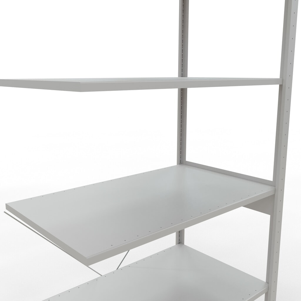 N° de l'image du produit 5 : Rayonnage à tablettes SCHULTE, travée auxiliaire, charge par tablette 150 kg, gris clair, HxlxP 2500 x 1000 x 600 mm