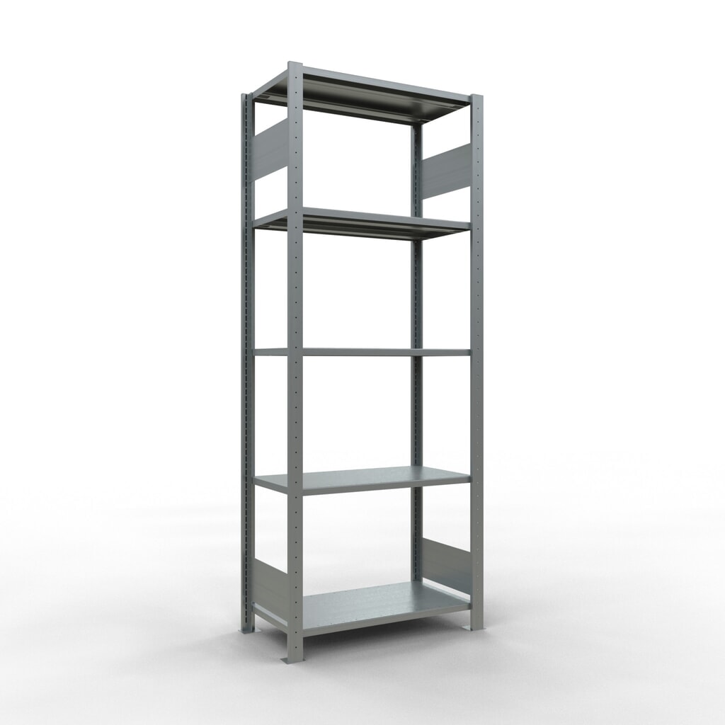 SCHULTE Rayonnage à tablettes galvanisé avec 5 tablettes en tôle d’acier, charge par tablette 150 kg, HxlxP 2 000 x 810 x 436 mm Illustration du produit: SCHULTE Rayonnage à tablettes galvanisé avec 5 tablettes en tôle d’acier, charge par tablette 150 kg, HxlxP 2 000 x 810 x 436 mm