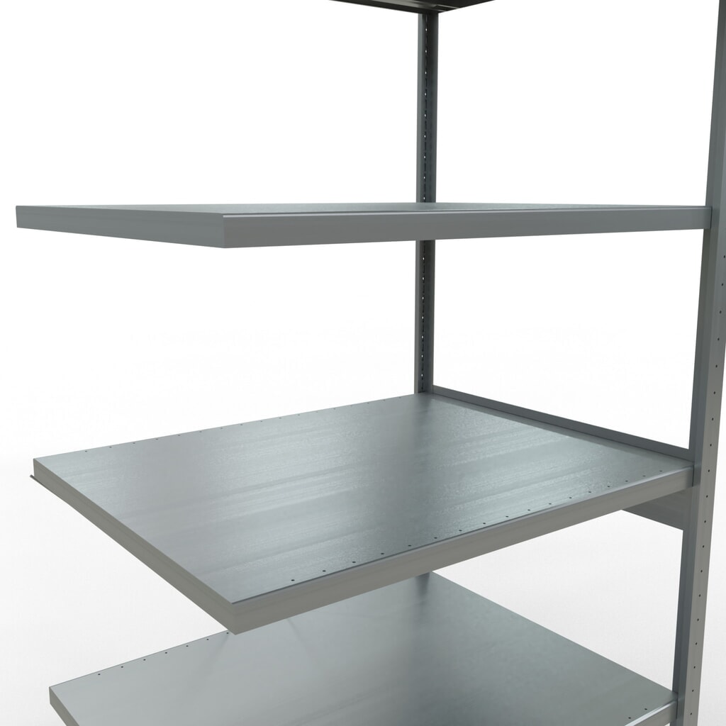 N° de l'image du produit 5 : Rayonnage à tablettes SCHULTE, montage par enfichage, travée auxiliaire, charge par tablette 330 kg, galvanisé, HxlxP 2500 x 1000 x 800 mm