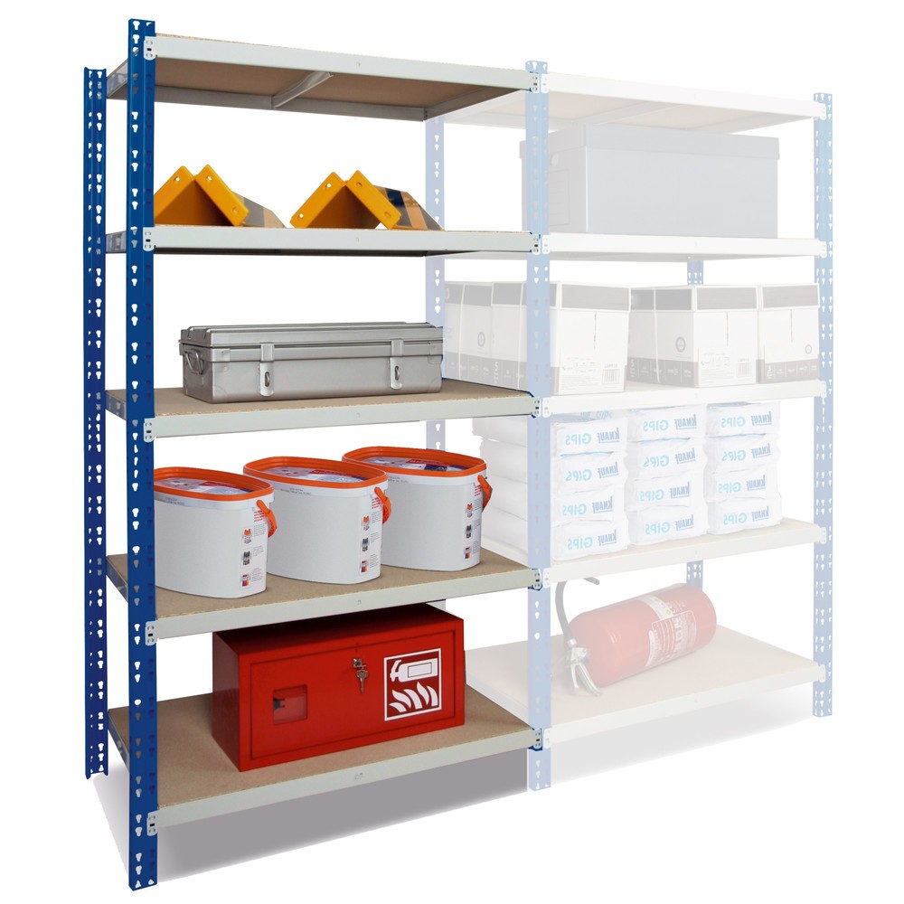 N° de l'image du produit 1 : Rayonnage à tablettes, travée auxiliaire, capacité de charge 300 kg, H x l x P 1 800 x 1 000 x 600 mm