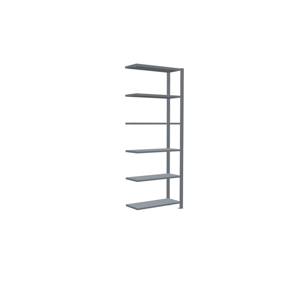 N° de l'image du produit 2 : Rayonnage de bureau SCHULTE travée auxiliaire, utilisable d’un seul côté, avec barres de butée, CT 85 kg, HxlxP 2 000 x 750 x 300 mm