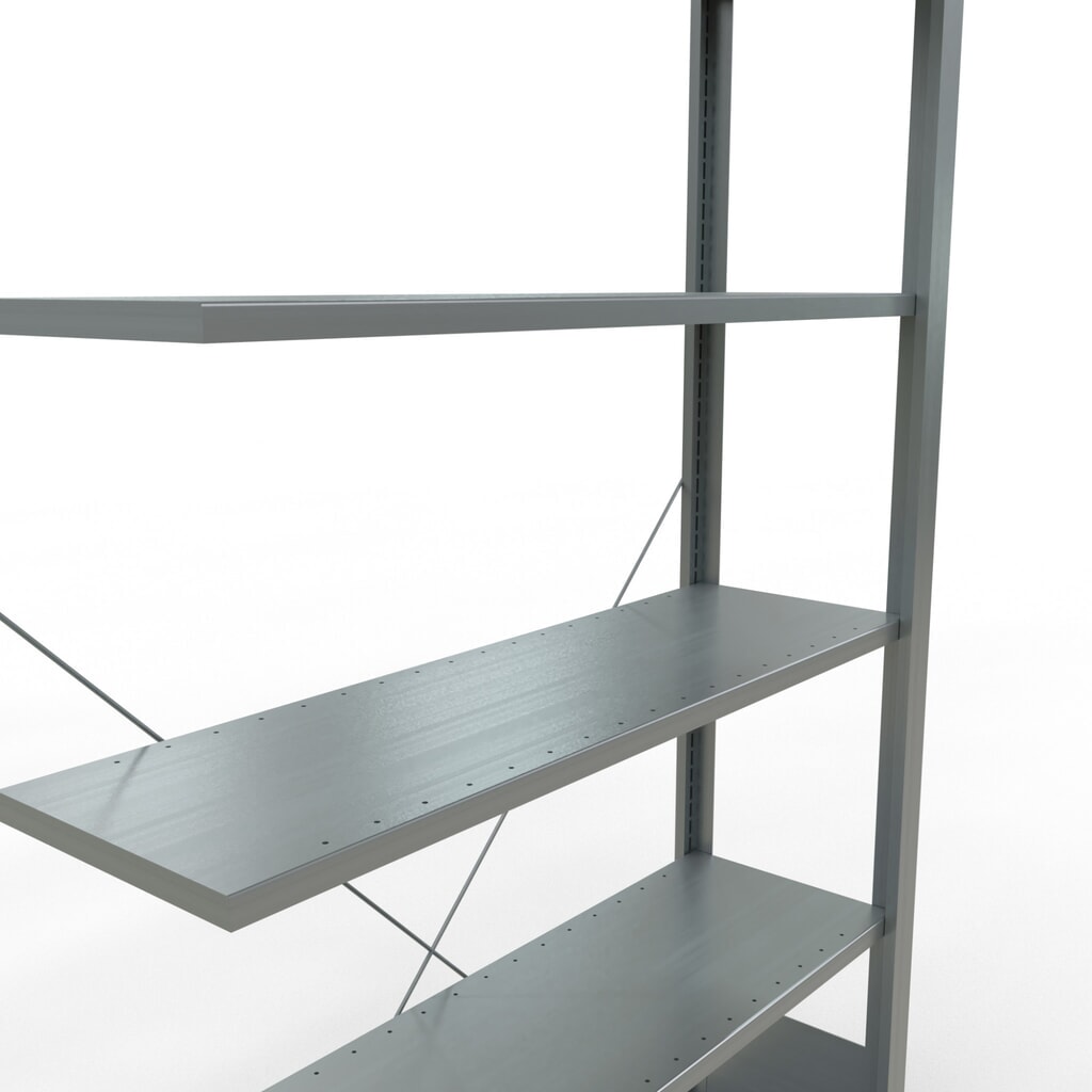 Rayonnage de bureau SCHULTE travée auxiliaire, utilisable d’un seul côté, sans barres de butée, CT 85 kg, HxlxP 2 000 x 1 000 x 300 mm N° de l'image du produit 4 : Rayonnage de bureau SCHULTE travée auxiliaire, utilisable d’un seul côté, sans barres de butée, CT 85 kg, HxlxP 2 000 x 1 000 x 300 mm