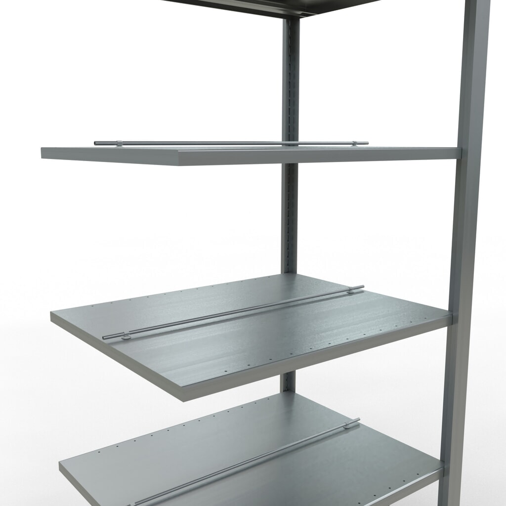 Rayonnage de bureau SCHULTE travée auxiliaire, utilisable des deux côtés, avec butées centrales, CT 150 kg, HxlxP 2 000 x 750 x 600 mm N° de l'image du produit 5 : Rayonnage de bureau SCHULTE travée auxiliaire, utilisable des deux côtés, avec butées centrales, CT 150 kg, HxlxP 2 000 x 750 x 600 mm