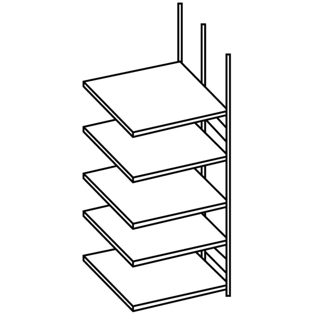 Rayonnage de bureau SCHULTE travée auxiliaire, utilisable des deux côtés, avec butées centrales, CT 150 kg, HxlxP 2 500 x 750 x 600 mm N° de l'image du produit 2 : Rayonnage de bureau SCHULTE travée auxiliaire, utilisable des deux côtés, avec butées centrales, CT 150 kg, HxlxP 2 500 x 750 x 600 mm
