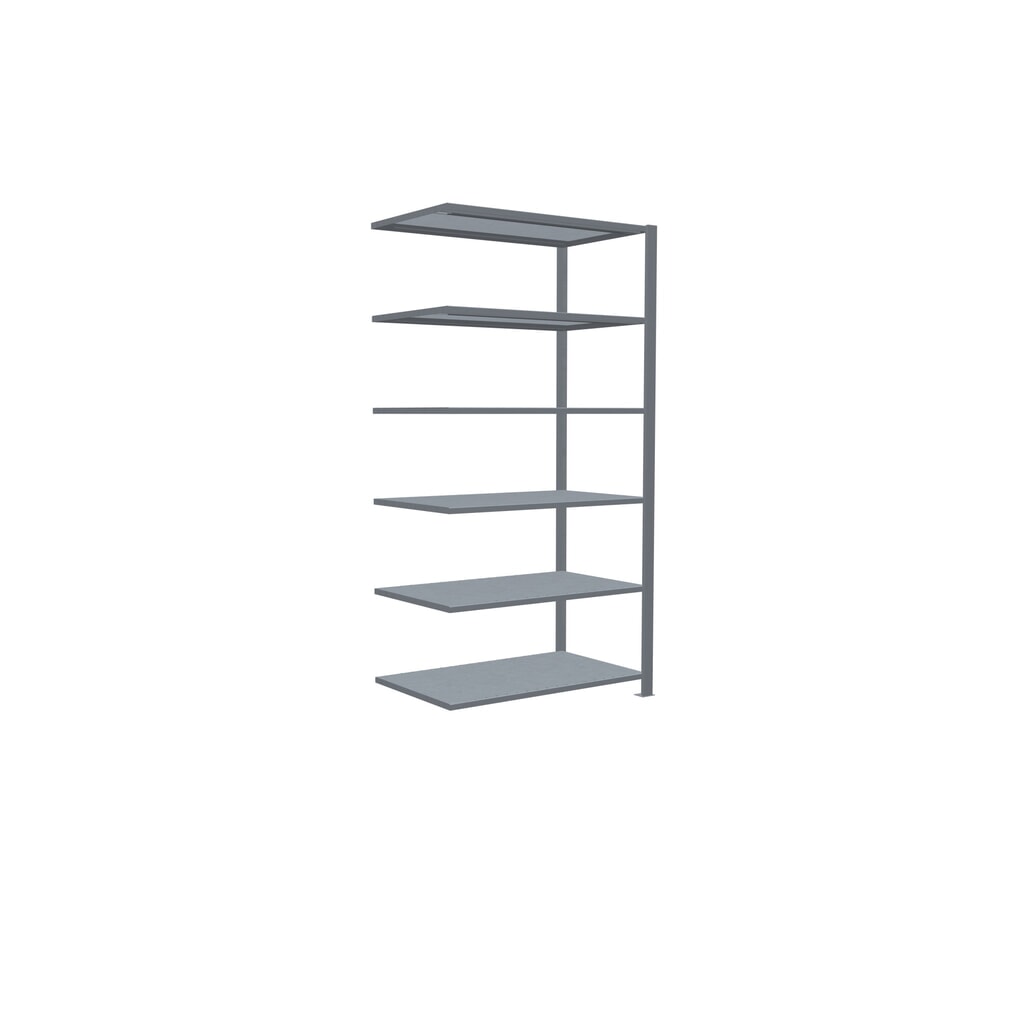 Rayonnage de bureau SCHULTE travée auxiliaire, utilisable des deux côtés, sans butées centrales, CT 150 kg, HxlxP 2 000 x 1 000 x 600 mm N° de l'image du produit 2 : Rayonnage de bureau SCHULTE travée auxiliaire, utilisable des deux côtés, sans butées centrales, CT 150 kg, HxlxP 2 000 x 1 000 x 600 mm
