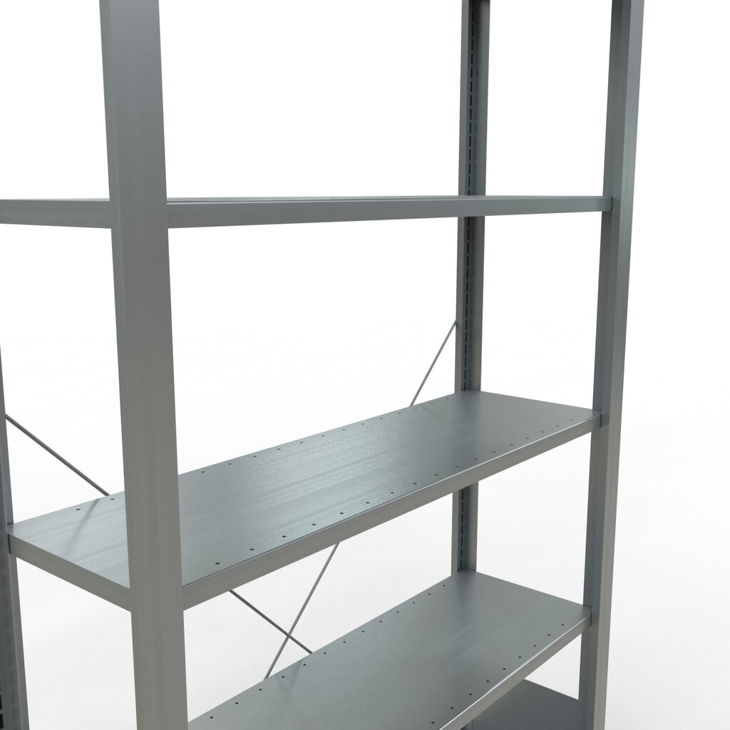 Rayonnage de bureau SCHULTE travée de base, utilisable d’un seul côté, sans barres de butée, CT 85 kg, HxlxP 2 000 x 1 000 x 300 mm N° de l'image du produit 4 : Rayonnage de bureau SCHULTE travée de base, utilisable d’un seul côté, sans barres de butée, CT 85 kg, HxlxP 2 000 x 1 000 x 300 mm
