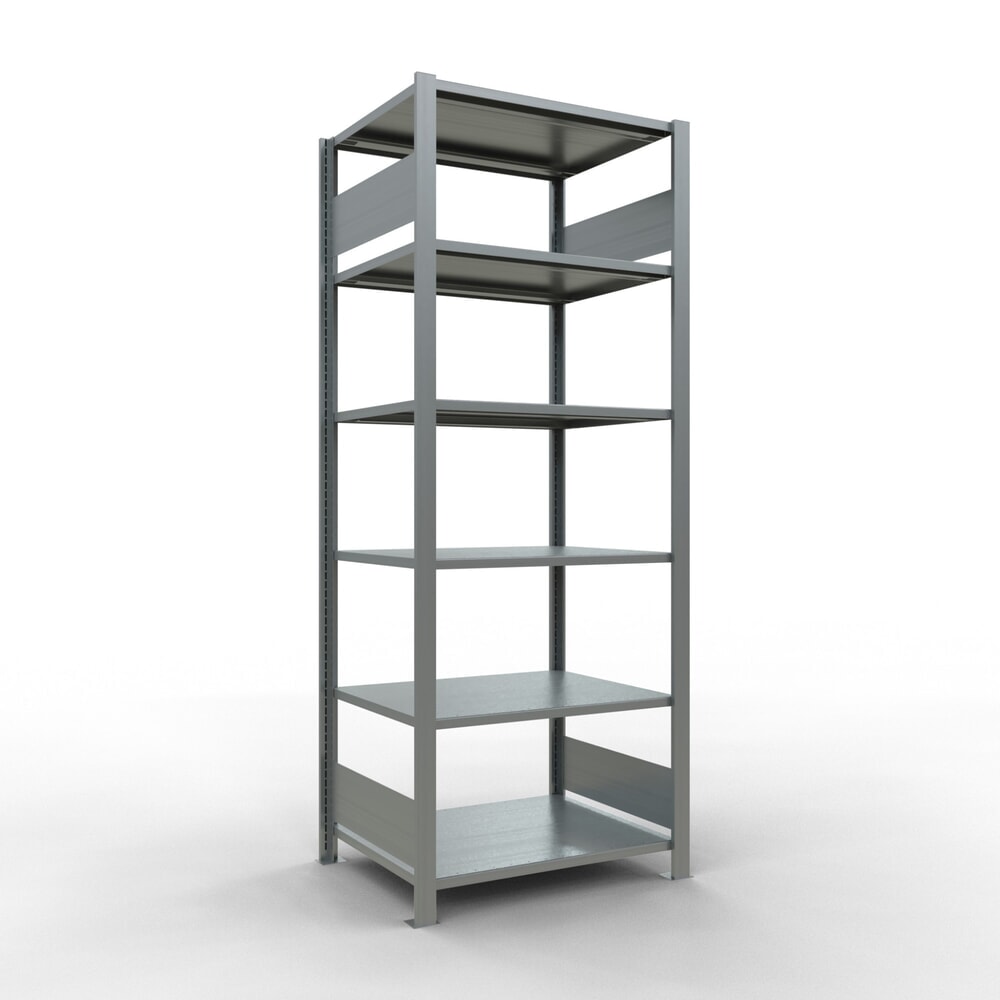 Illustration du produit: Rayonnage de bureau SCHULTE travée de base, utilisable des deux côtés, sans butées centrales, CT 150 kg, HxlxP 2 000 x 750 x 600 mm