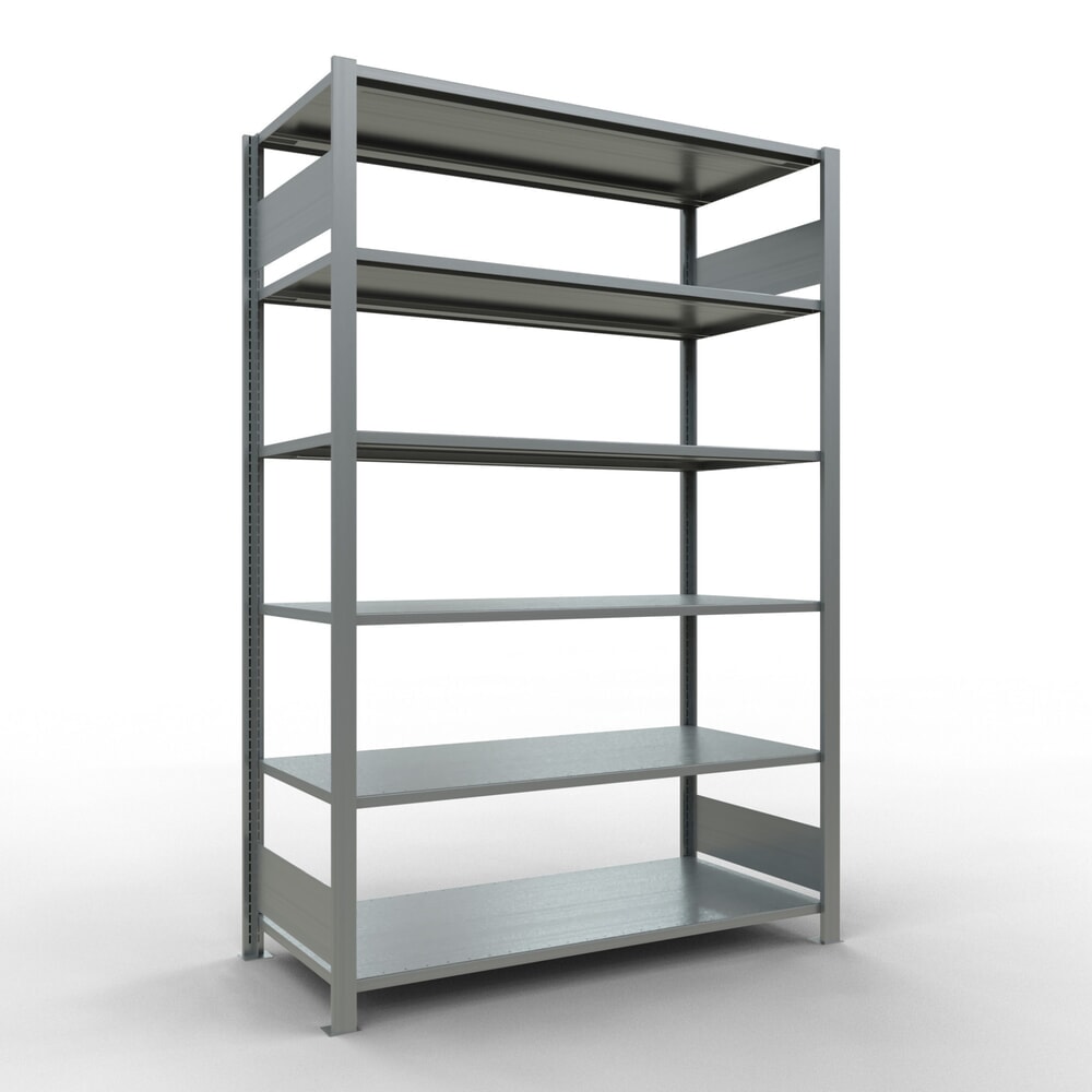 Illustration du produit: Rayonnage de bureau SCHULTE travée de base, utilisable des deux côtés, sans butées centrales, CT 150 kg, HxlxP 2 000 x 1 300 x 600 mm