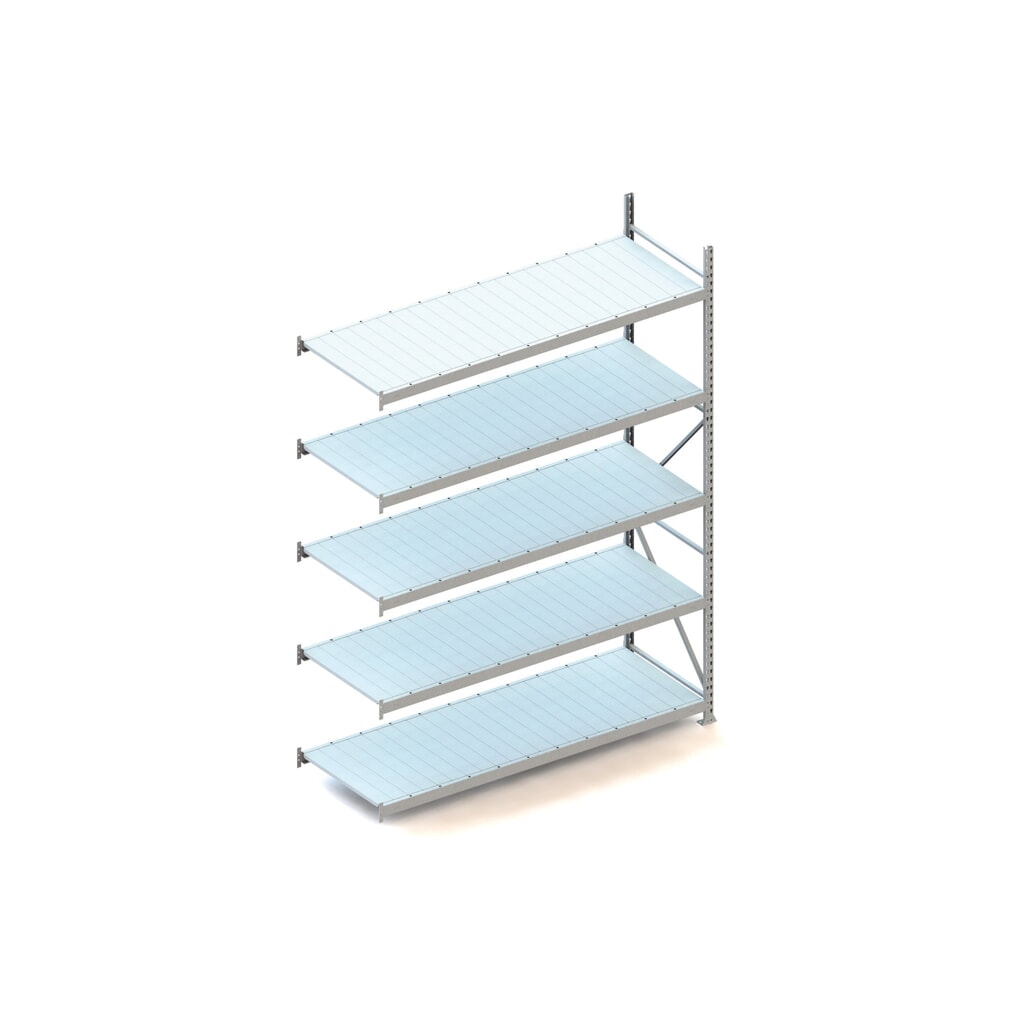 Rayonnage grande portée META, avec panneaux en acier, capacité de charge 600 kg, TA, H x l x P 3 000 x 2 200 x 800 mm Illustration du produit: Rayonnage grande portée META, avec panneaux en acier, capacité de charge 600 kg, TA, H x l x P 3 000 x 2 200 x 800 mm