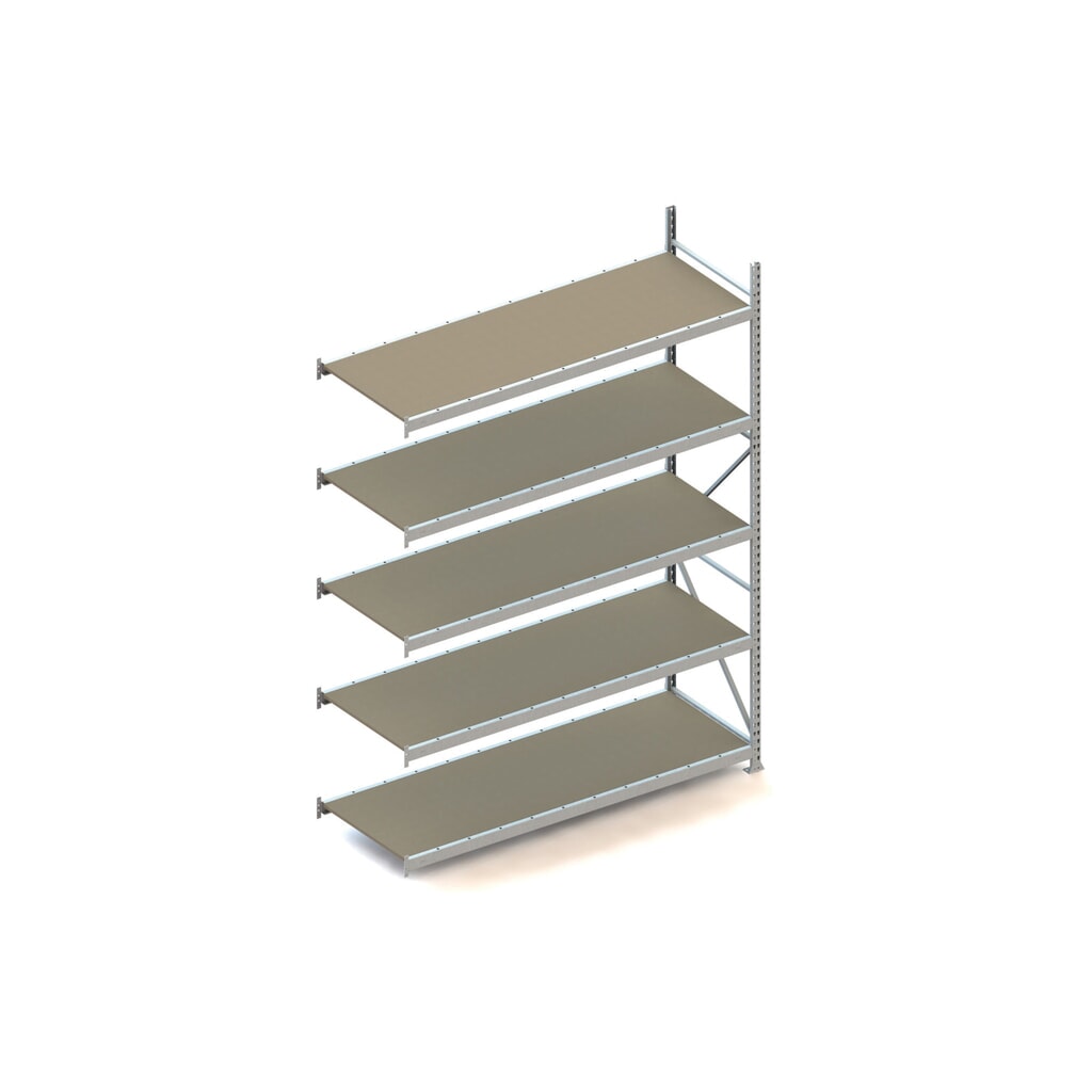 Illustration du produit: Rayonnage grande portée META, avec panneaux agglomérés, capacité de charge 600 kg, TA, H x l x P 3 000 x 2 200 x 800 mm