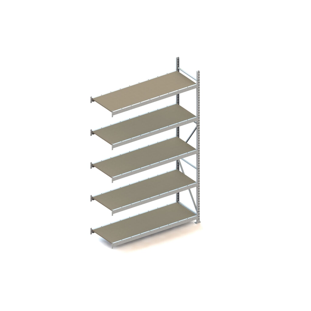 Rayonnage grande portée META, avec panneaux agglomérés, capacité de charge 600 kg, TA, H x l x P 3 000 x 1 800 x 650 mm Illustration du produit: Rayonnage grande portée META, avec panneaux agglomérés, capacité de charge 600 kg, TA, H x l x P 3 000 x 1 800 x 650 mm