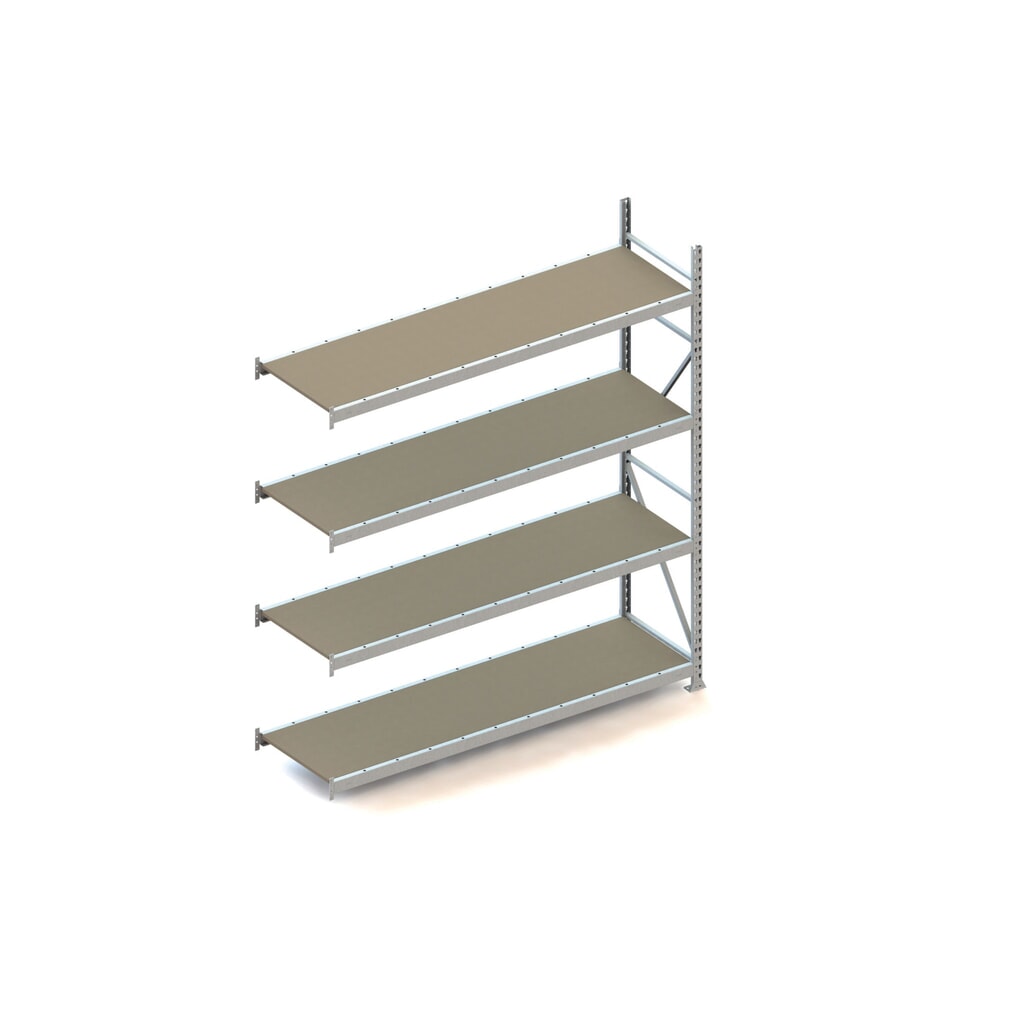 Rayonnage grande portée META, avec panneaux agglomérés, capacité de charge 600 kg, TA, H x l x P 2 500 x 2 200 x 650 mm Illustration du produit: Rayonnage grande portée META, avec panneaux agglomérés, capacité de charge 600 kg, TA, H x l x P 2 500 x 2 200 x 650 mm