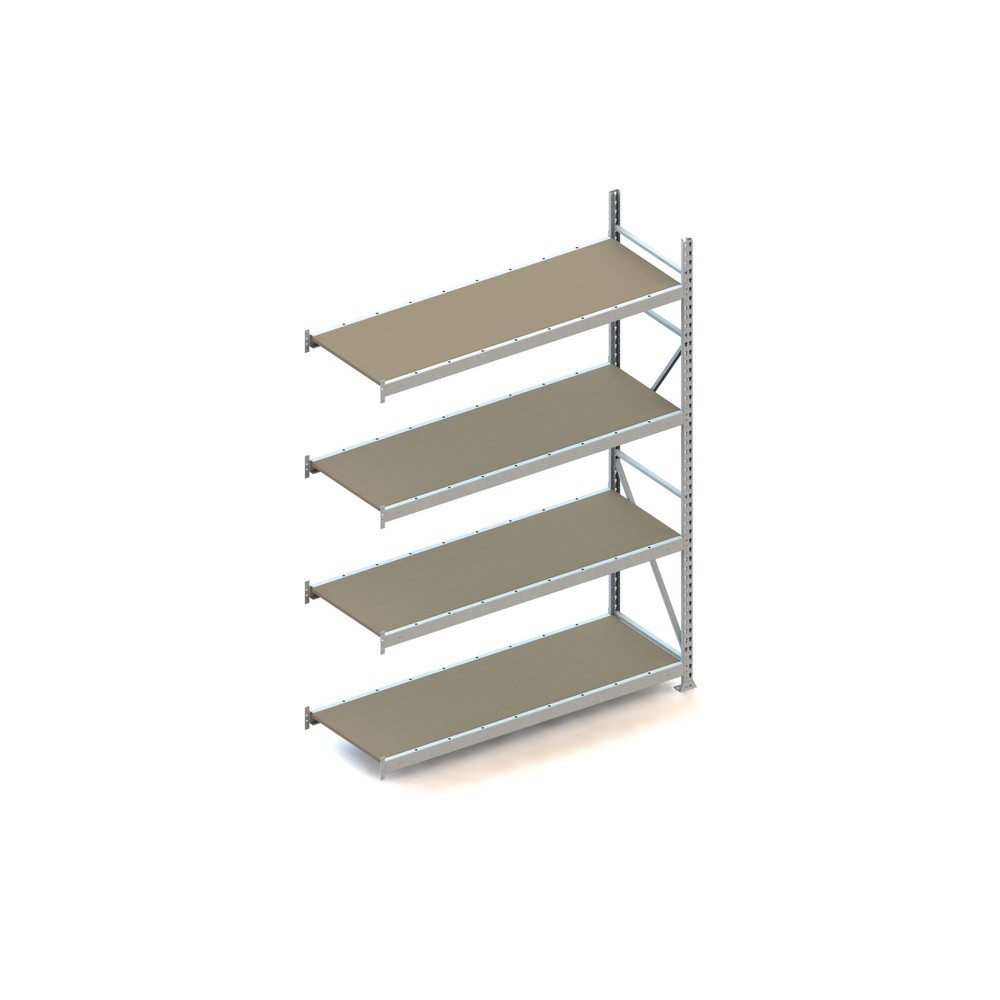 Illustration du produit: Rayonnage grande portée META, avec panneaux agglomérés, capacité de charge 600 kg, TA, H x l x P 2 500 x 1 800 x 650 mm