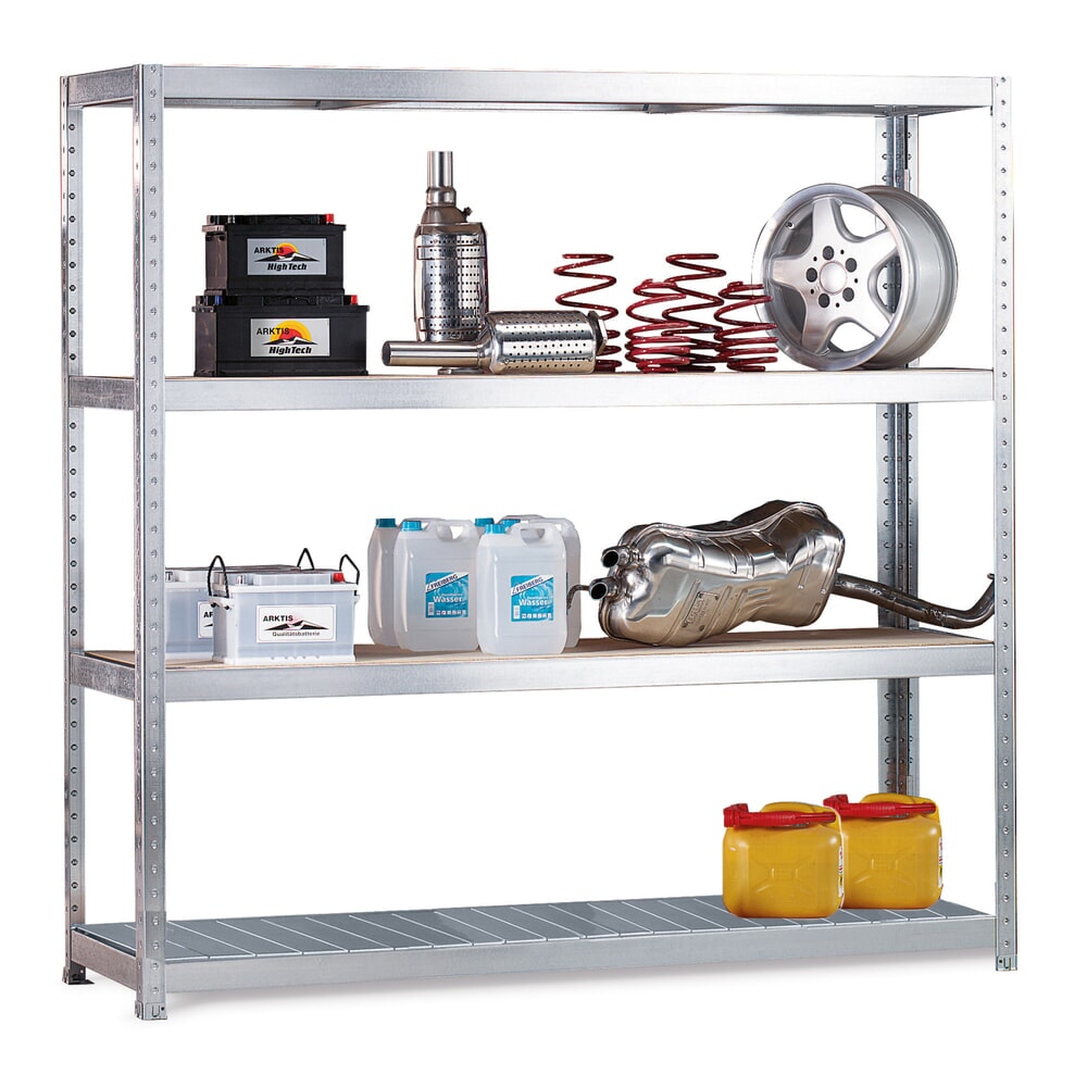 Illustration du produit: Rayonnage grande portée META, avec panneaux en acier, capacité de charge 500 kg, H x l x P 1 970 x 1 700 x 400 mm