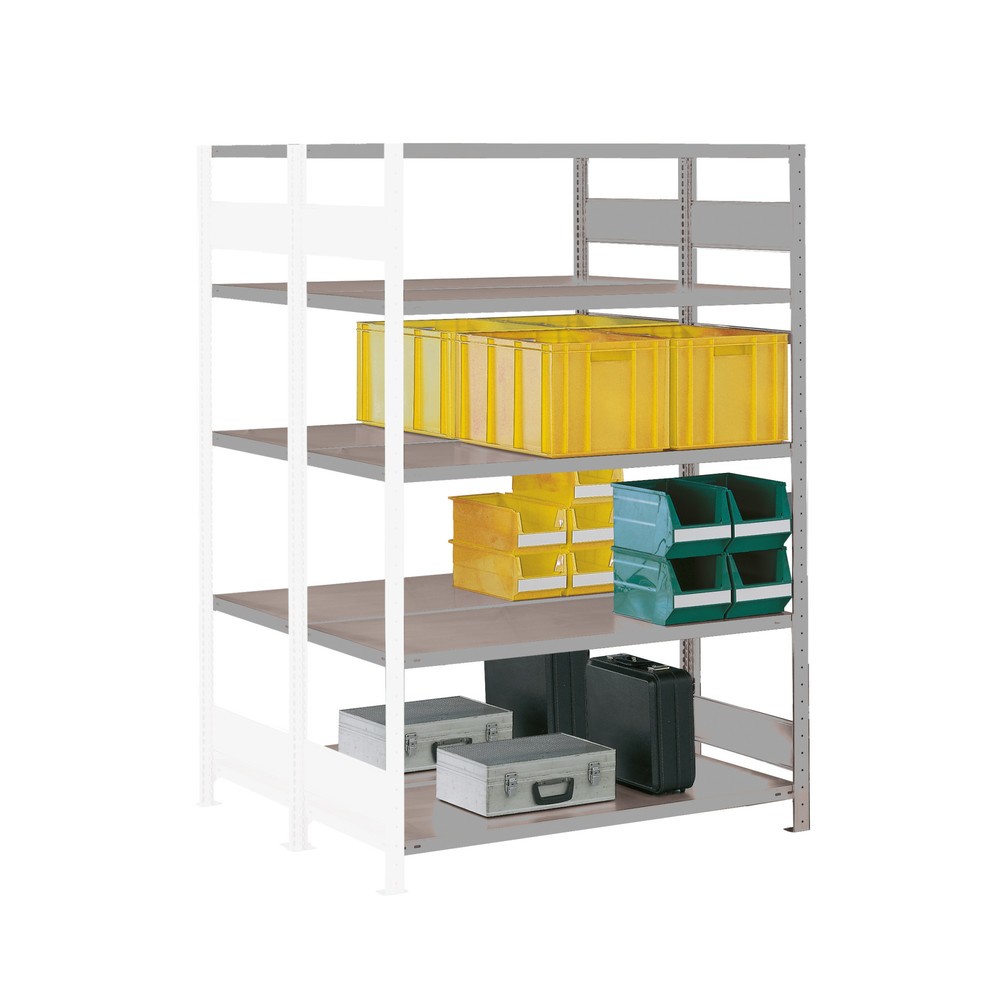 Illustration du produit: Rayonnage grande portée META, bilatéral, TA, gris clair, H x l x P 2 000 x 1 300 x 600 mm