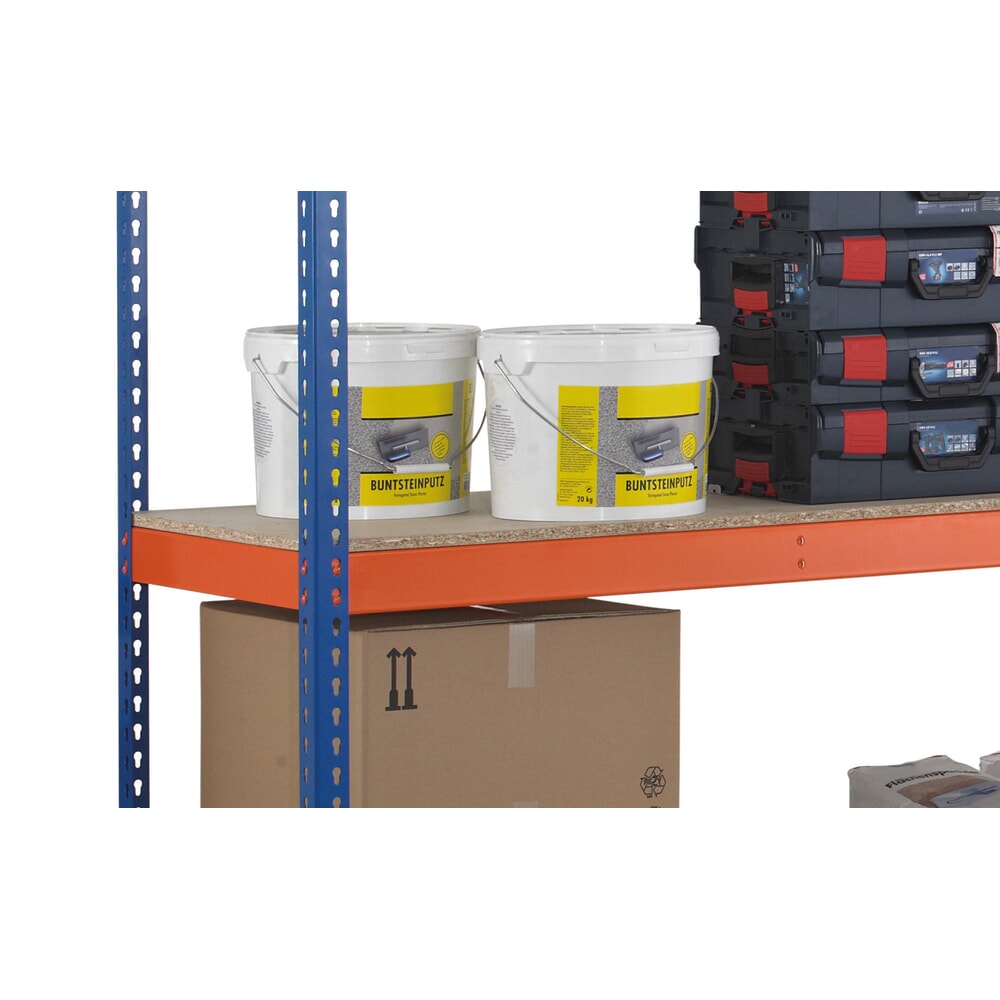 N° de l'image du produit 2 : Rayonnage grande portée SCHULTE, avec panneaux agglomérés, module de base, H x l x P 2 438 x 1 536 x 468 mm