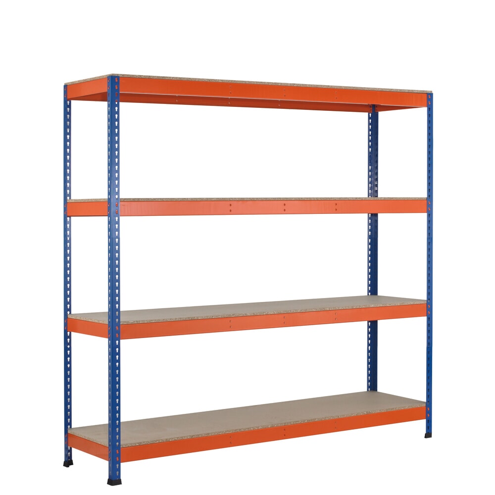 N° de l'image du produit 1 : Rayonnage grande portée SCHULTE, avec panneaux agglomérés, module de base, H x l x P 2 438 x 1 536 x 468 mm