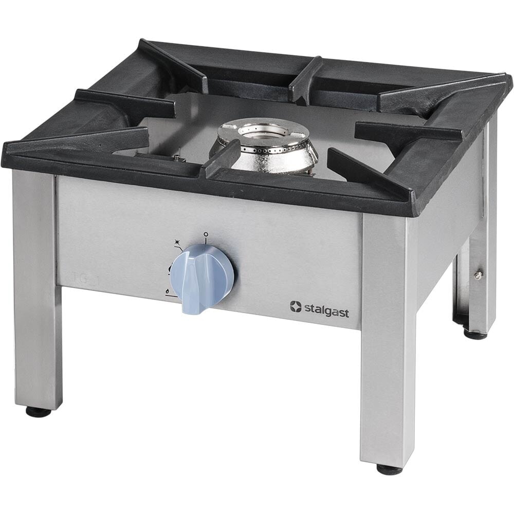 Illustration du produit: Réchaud à gaz Stalgast Top Power 14kW, avec support de casserole en acier inoxydable, G20, 567 x 567 x 413 mm