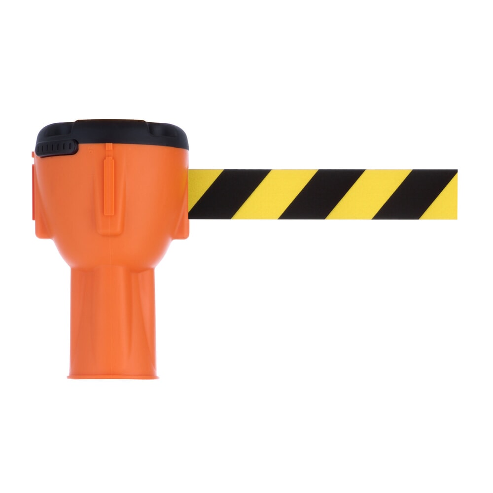 N° de l'image du produit 1 : Réhausseur de cône de signalisation RS-GUIDESYSTEMS® SK 900, longueur 9 m, boîtier orange, sangle noir/jaune