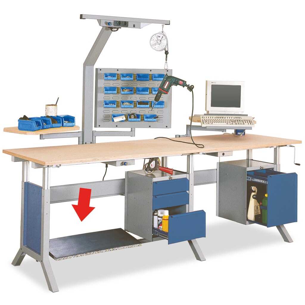 Illustration du produit: Repose-pied pour système de poste de travail Bedrunka+Hirth, l x P 1 500 x 350 mm