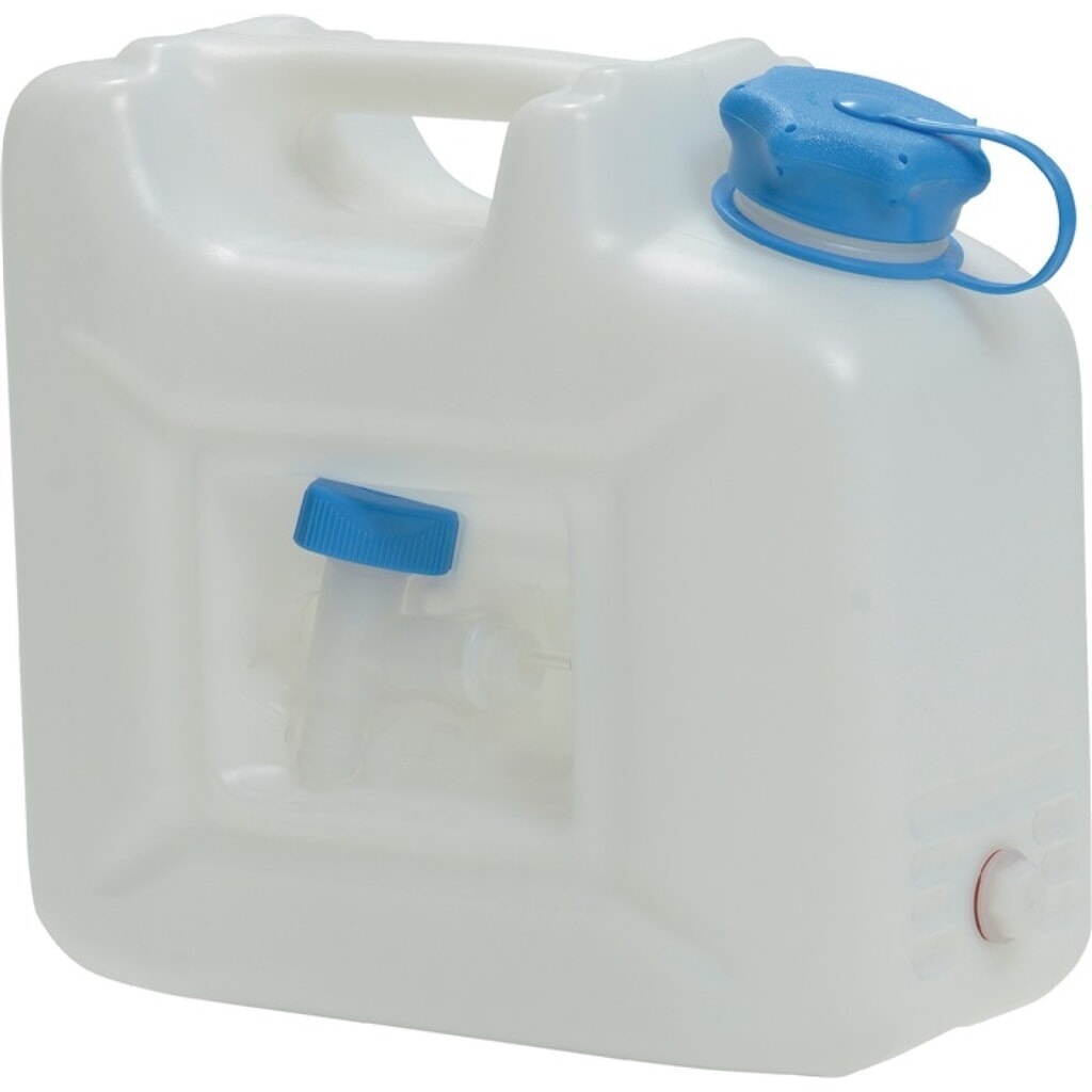 Jerricane à eau 12 l HD-PE empilable, avec robinet écou. H310xl350xP165 mm HÜNER Illustration du produit: Jerricane à eau 12 l HD-PE empilable, avec robinet écou. H310xl350xP165 mm HÜNER
