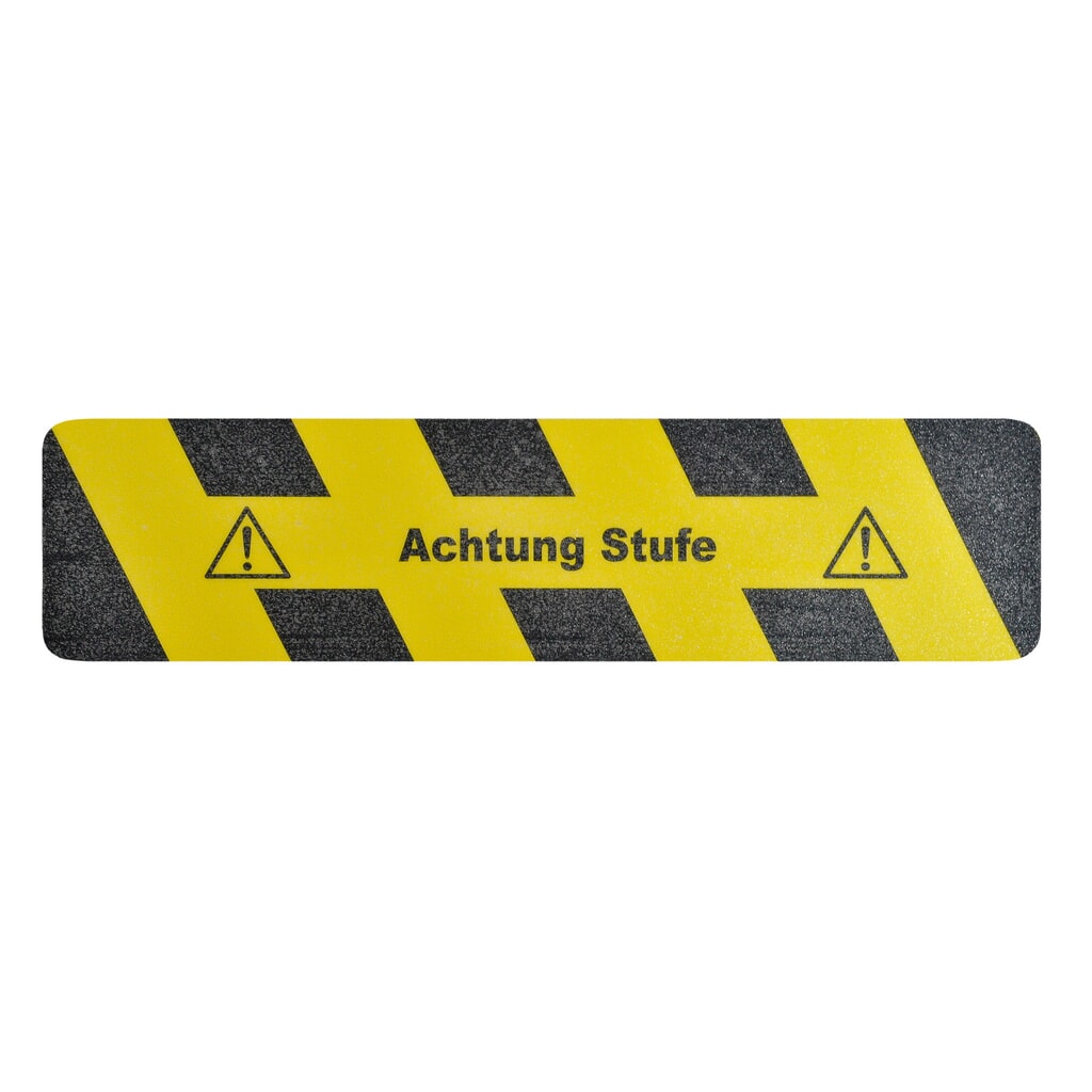 Revêtement antidérapant m2™ « Achtung Stufe », L x l 610 x 150 mm N° de l'image du produit 1 : Revêtement antidérapant m2™ « Achtung Stufe », L x l 610 x 150 mm