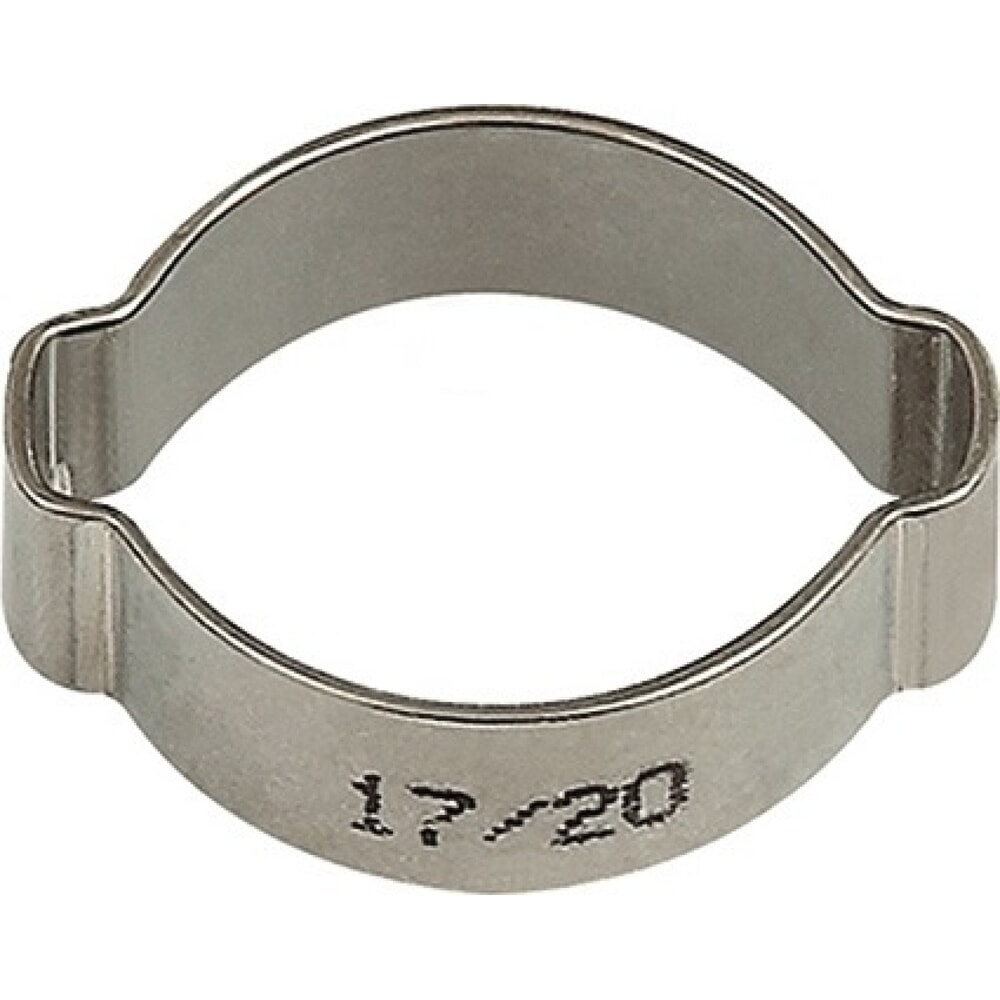 Illustration du produit: RIEGLER Schlauchklemme 2-Ohr, Edelstahl 1.4301 (W4), 50St./Beutel, Spannbereich 11-13 mm