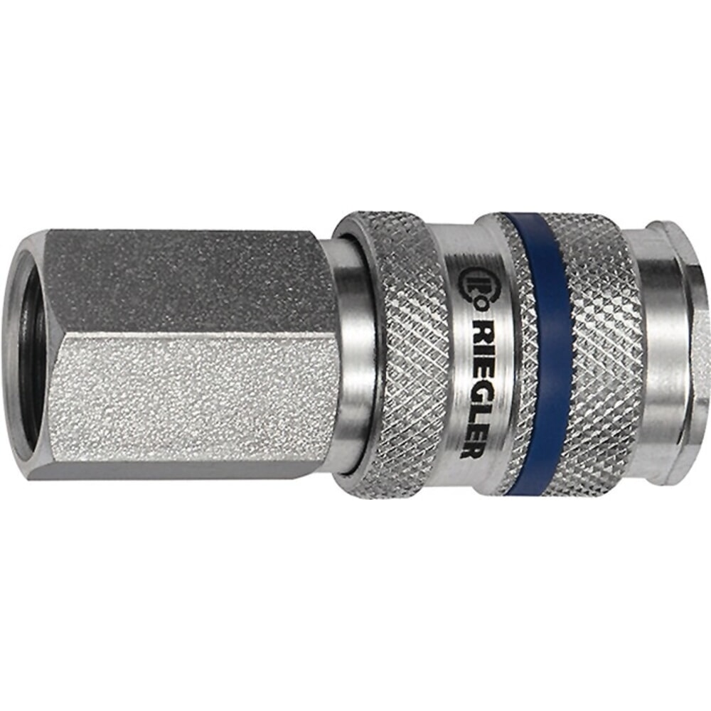 Illustration du produit: RIEGLER Schnellverschlusskupplung, Gewinde G 1/4 11,45 mm, DN 7,8 Innengewinde Stahl