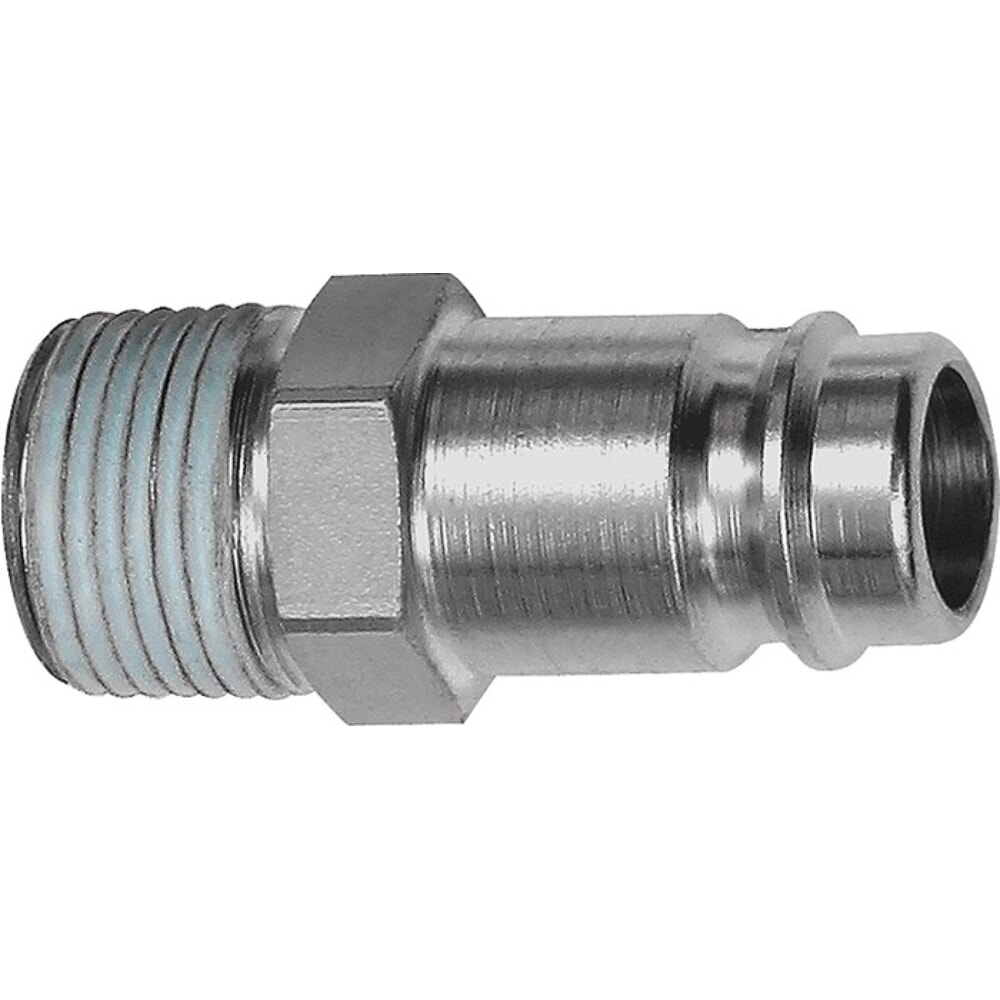 Illustration du produit: RIEGLER Stecknippel, Außengewinde R 1/4 ″, Stahl gehärtet/vern. Stecker DN 10