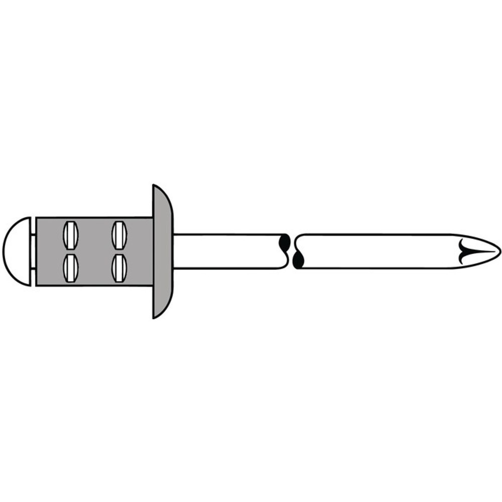 Illustration du produit: Rivet POP PolyGrip® tige de rivet D. x l 4,8 x 10 mm aluminium/acier 50 pièces G
