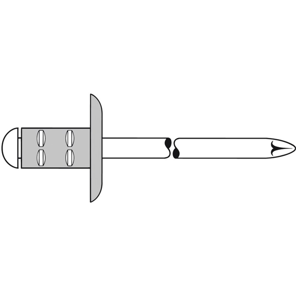 Illustration du produit: Rivet POP PolyGrip® tige de rivet D. x l. 4,8 x 10 mm K16 aluminium/acier 25 piè