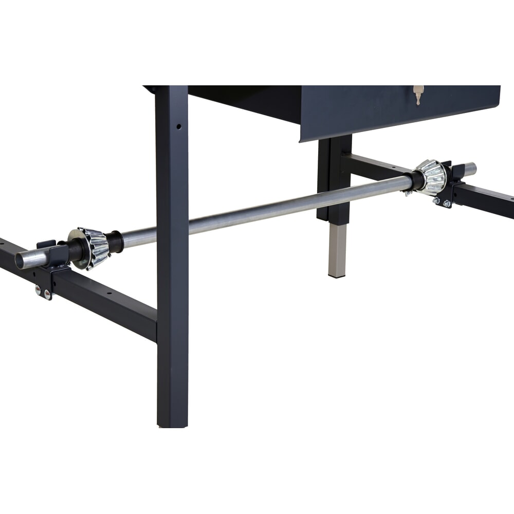 N° de l'image du produit 5 : Rocholz Table d’emballage SYSTEM 2000 réglable manuellement en hauteur, pack complet avec dispositif de découpe, largeur de coupe 1 000 mm, H x l x P 690-960 x 1 600 x 800 mm